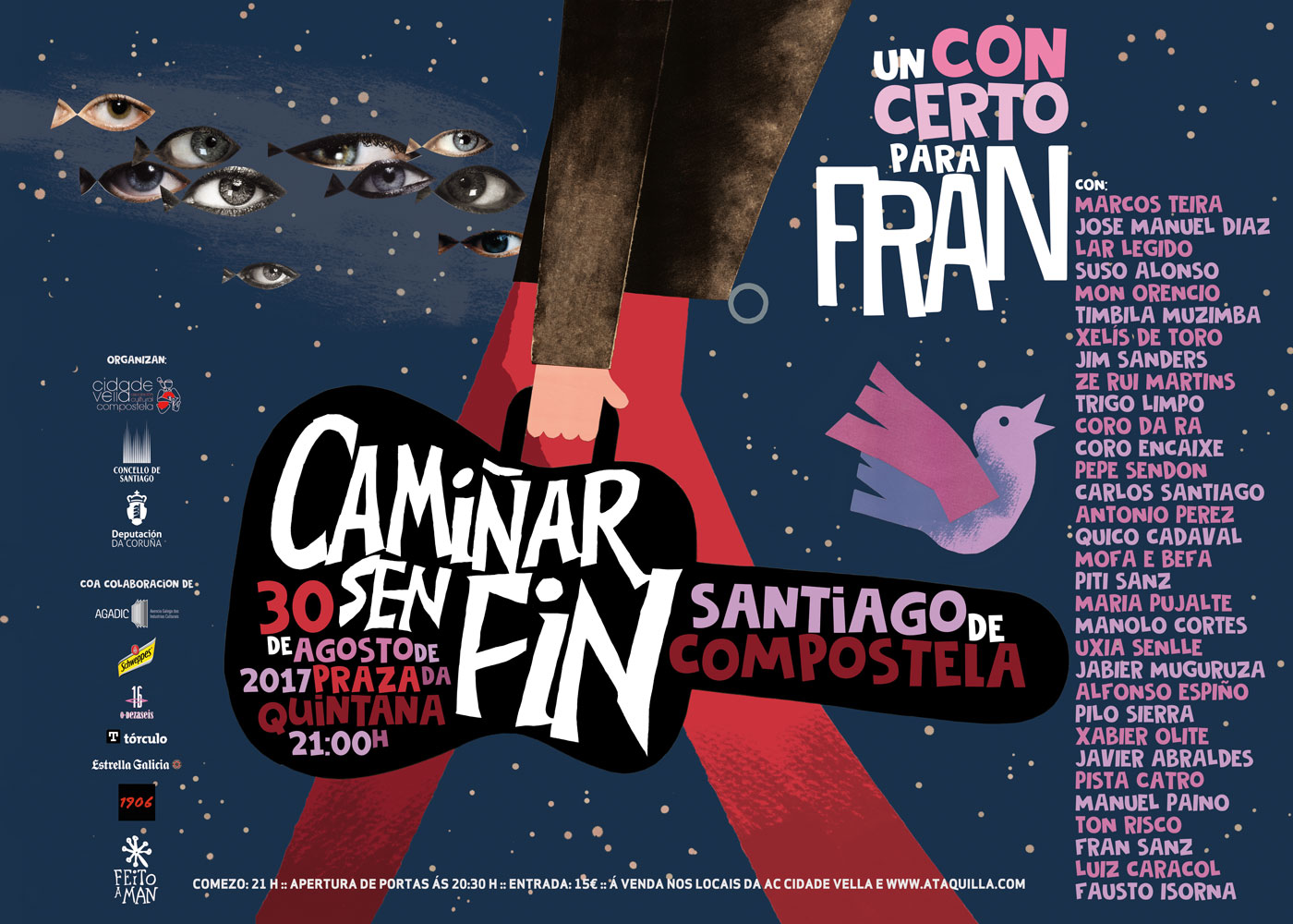 Cartel da homenaxe a Narf en 2017